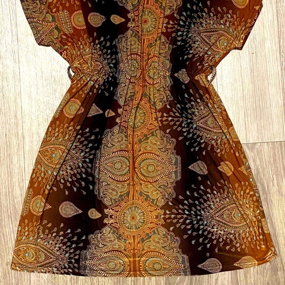 Vibrante Brand Vivid Paisley Wrap Dress One Size - Picture 6 of 6